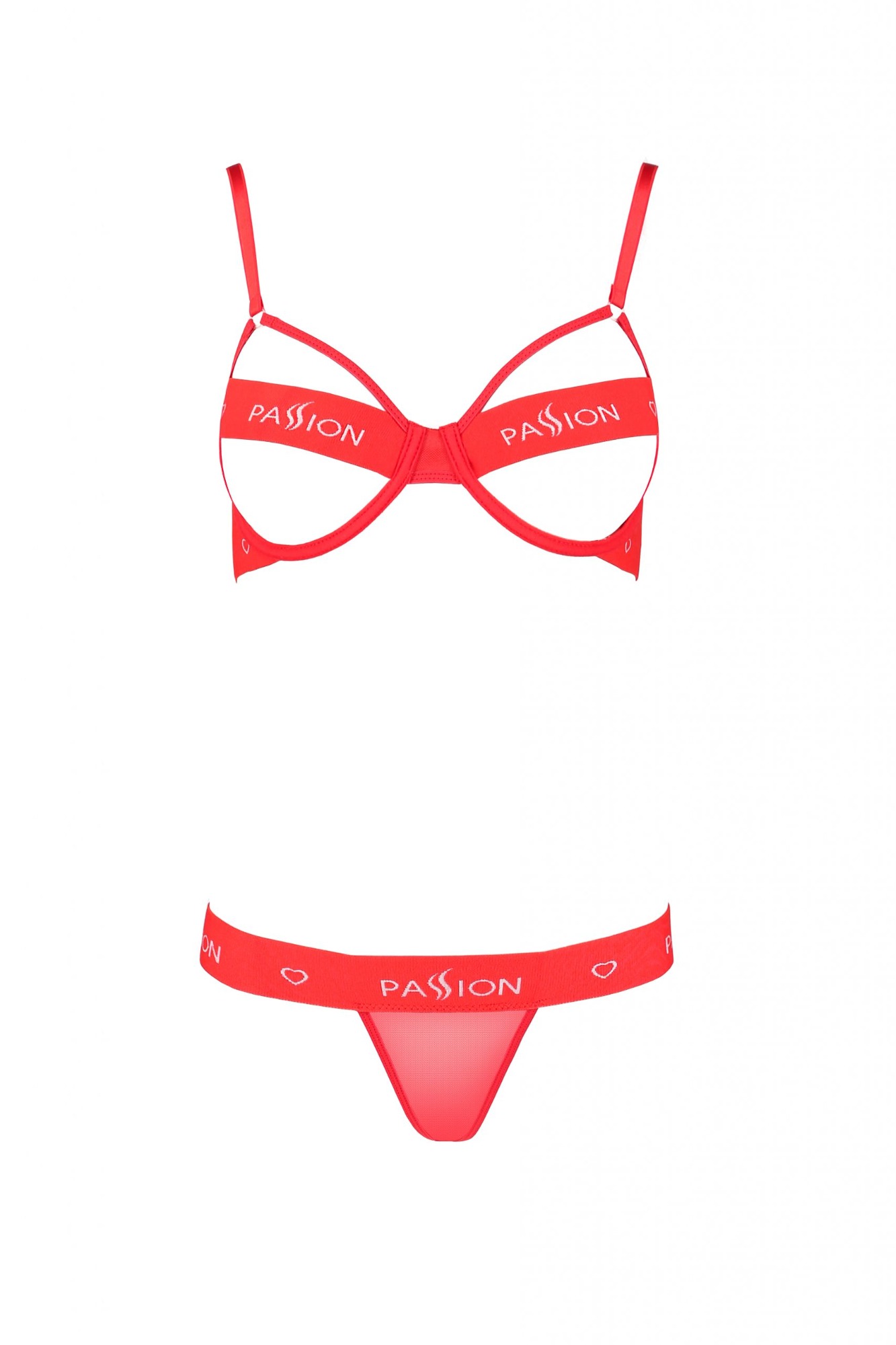 Set 2 Piese Open Cups Kyouka, Rosu, S/M