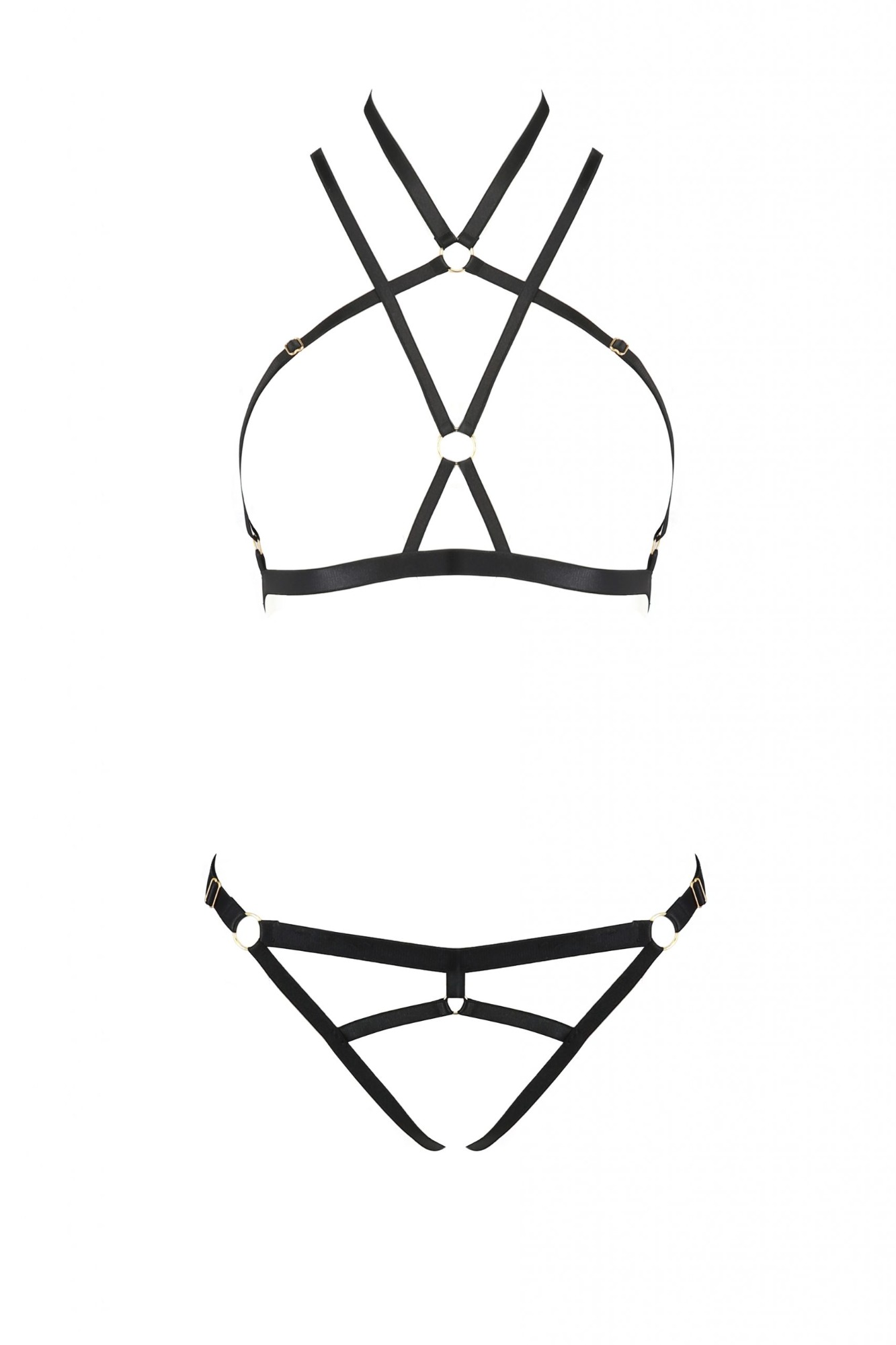 Bikini Harness Kelis, Negru, S/M
