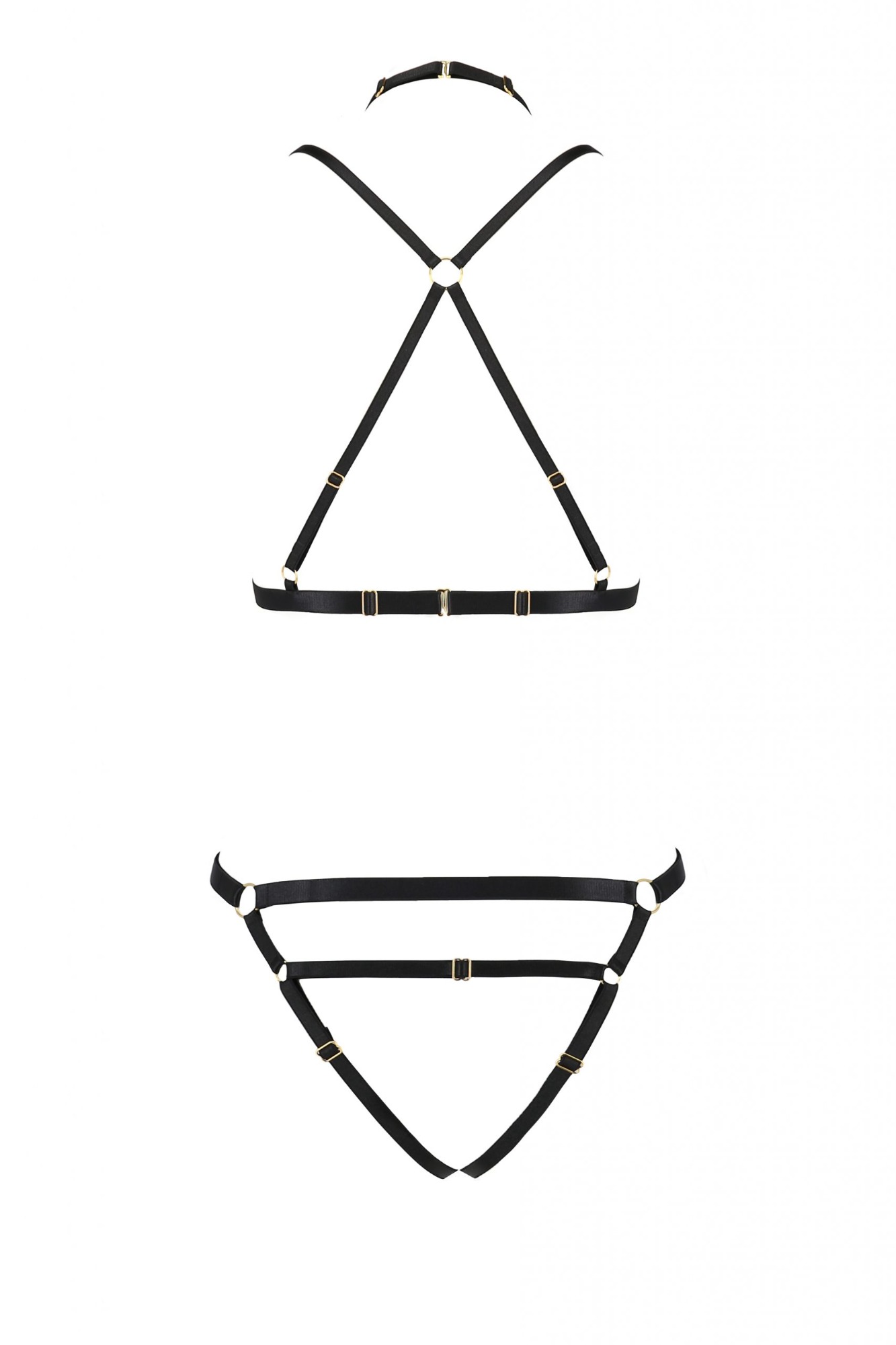 Bikini Harness Kelis, Negru, S/M