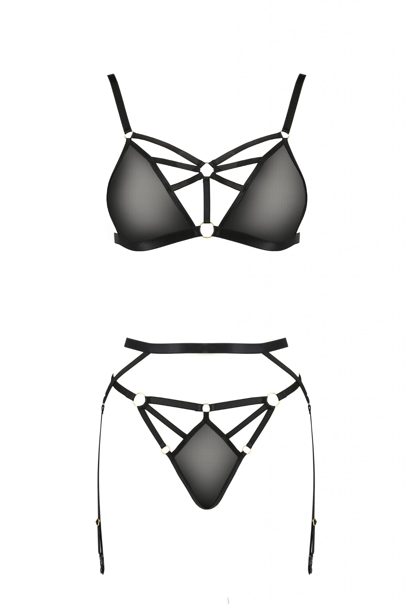 Set Lenjerie Meggy, Negru, S/M