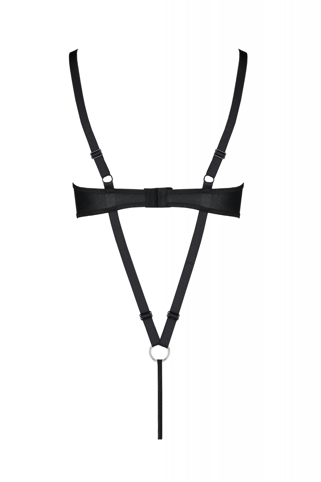 Body Crotchless din Piele Ecologica Celine, Negru, S/M