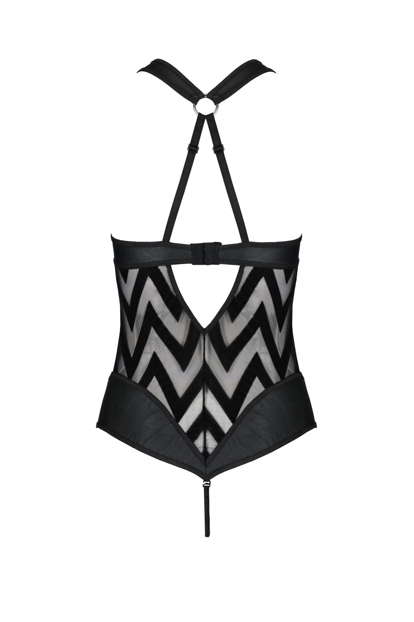 Body Hima cu Imprimeu, Negru, S/M