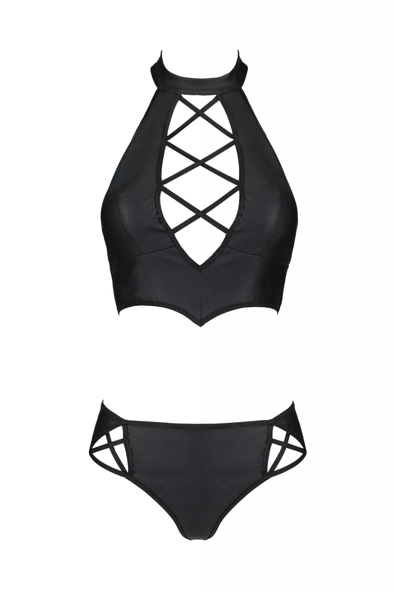 Set 2 Piese Lenjerie Nancy, Negru, S/M