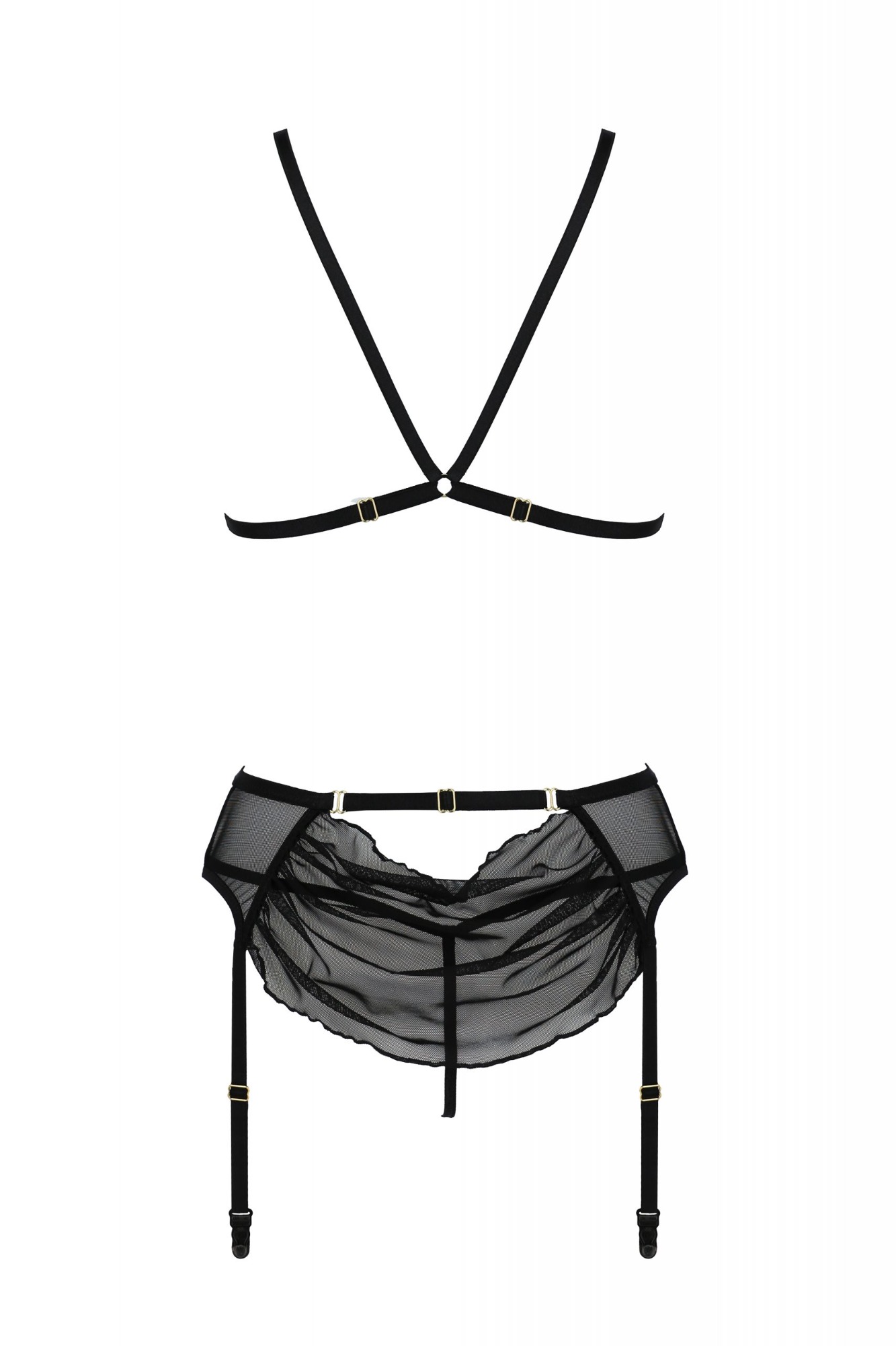Set Lenjerie 3 Piese Deliena, Negru, L/XL