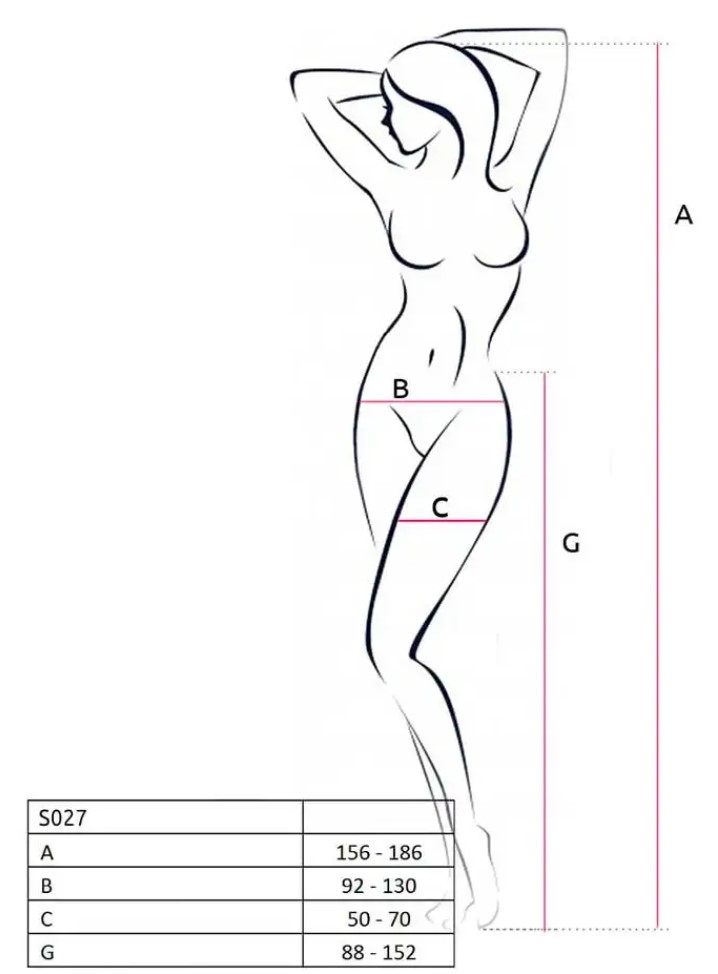Ciorapi Sexy Elegance, Rosu, S-L