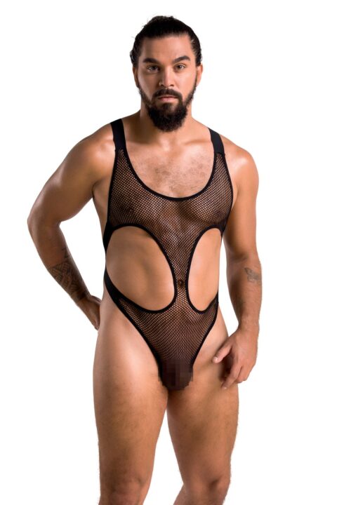 Body Leon din Plasa, Negru, L/XL