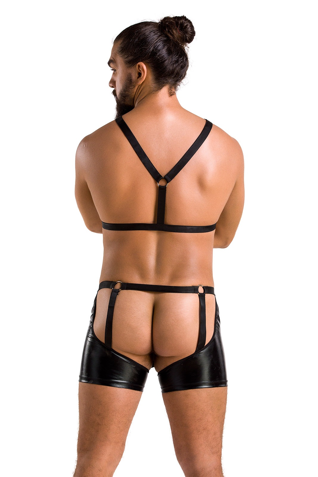 Set 2 Piese Wetlook Aron, Negru, S/M