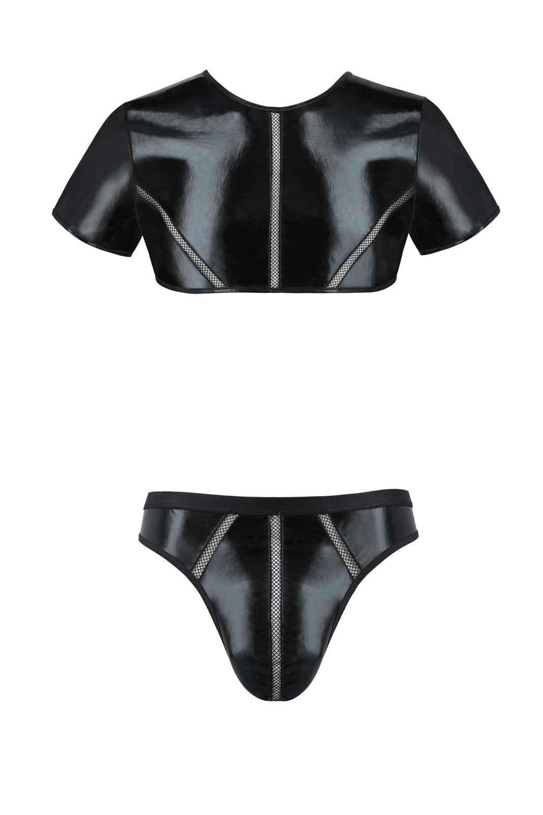 Set 2 Piese Wetlook Peter, Negru, L/XL