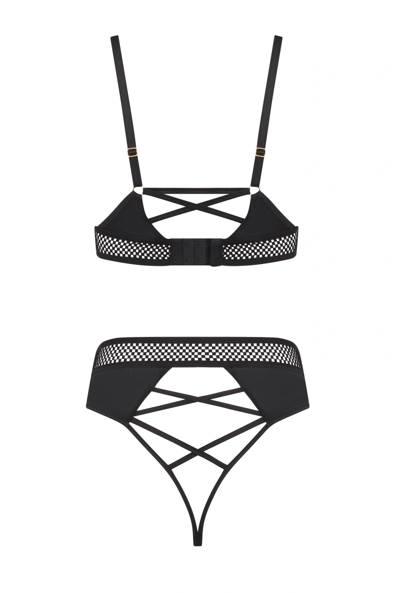 Set Lenjerie KRISTEEN, 2 Piese, Negru S/M