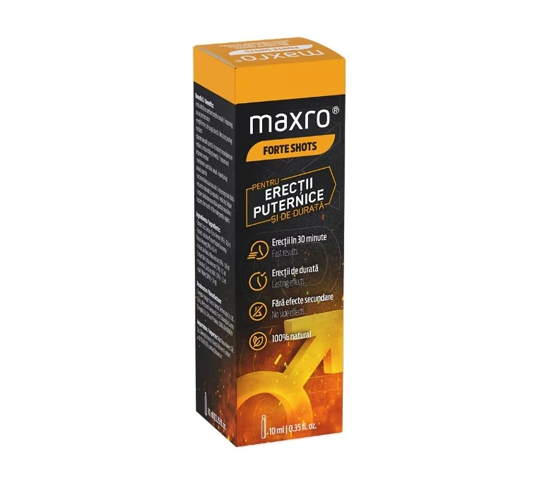 Shot Maxro Forte pentru Erectii Puternice, Performanta Sexuala, 10 ml