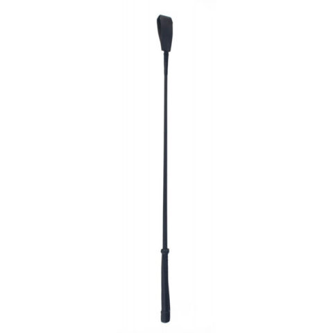 Cravasa Devil Sticks Crop din Piele Naturala, Negru, 72 cm