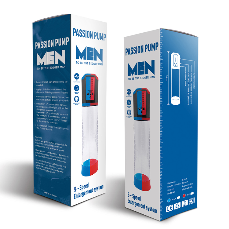 Pompa Electrica Automata Pentru Marirea Penisului 5 Moduri Presiune USB Albastru