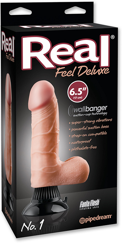 Vibrator REAL FEEL DELUXE No.1, Multispeed, TPR, Natural, 22 cm