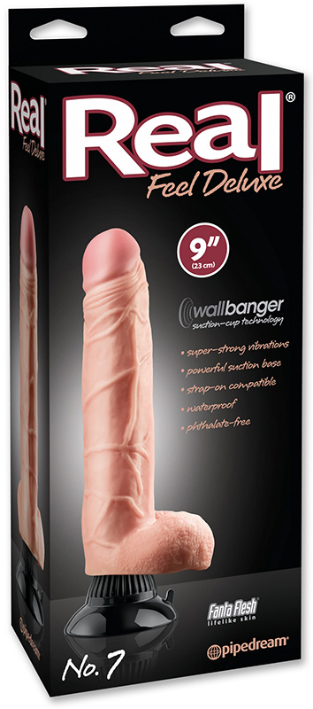 Vibrator REAL FEEL DELUXE No.7, Multispeed, TPR, Natural, 27.5 cm