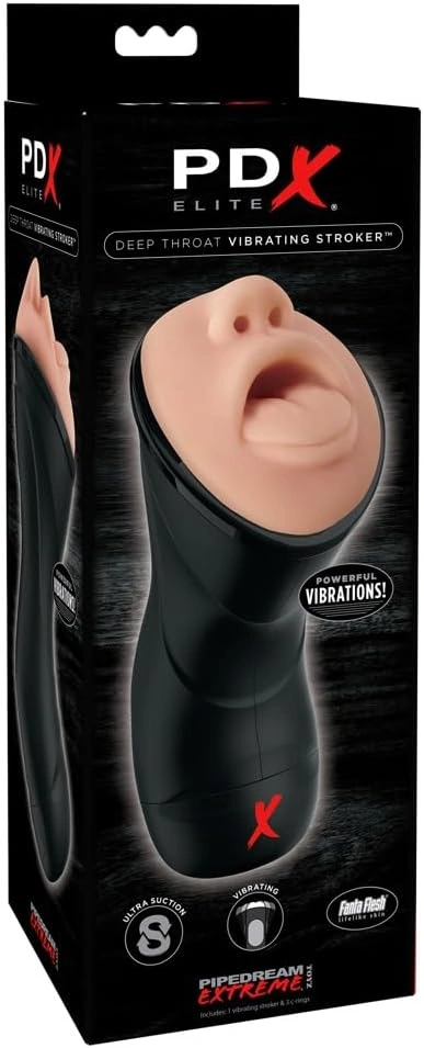 Masturbator Deep Throat Vibrating Stroker, Ultra Suction