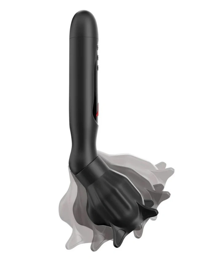 Masturbator Vibrating Roto-Sucker, 7 Moduri Vibratii si Suctiune, Silicon, Negru
