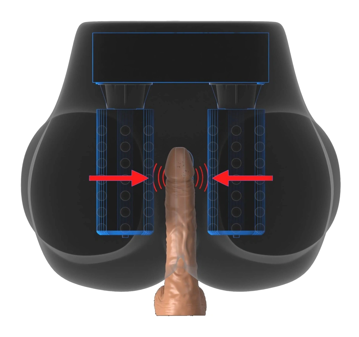 Masturbator Milk Me Silly, 2 Motoare Rotative, TPE, Natural, 11.1 kg