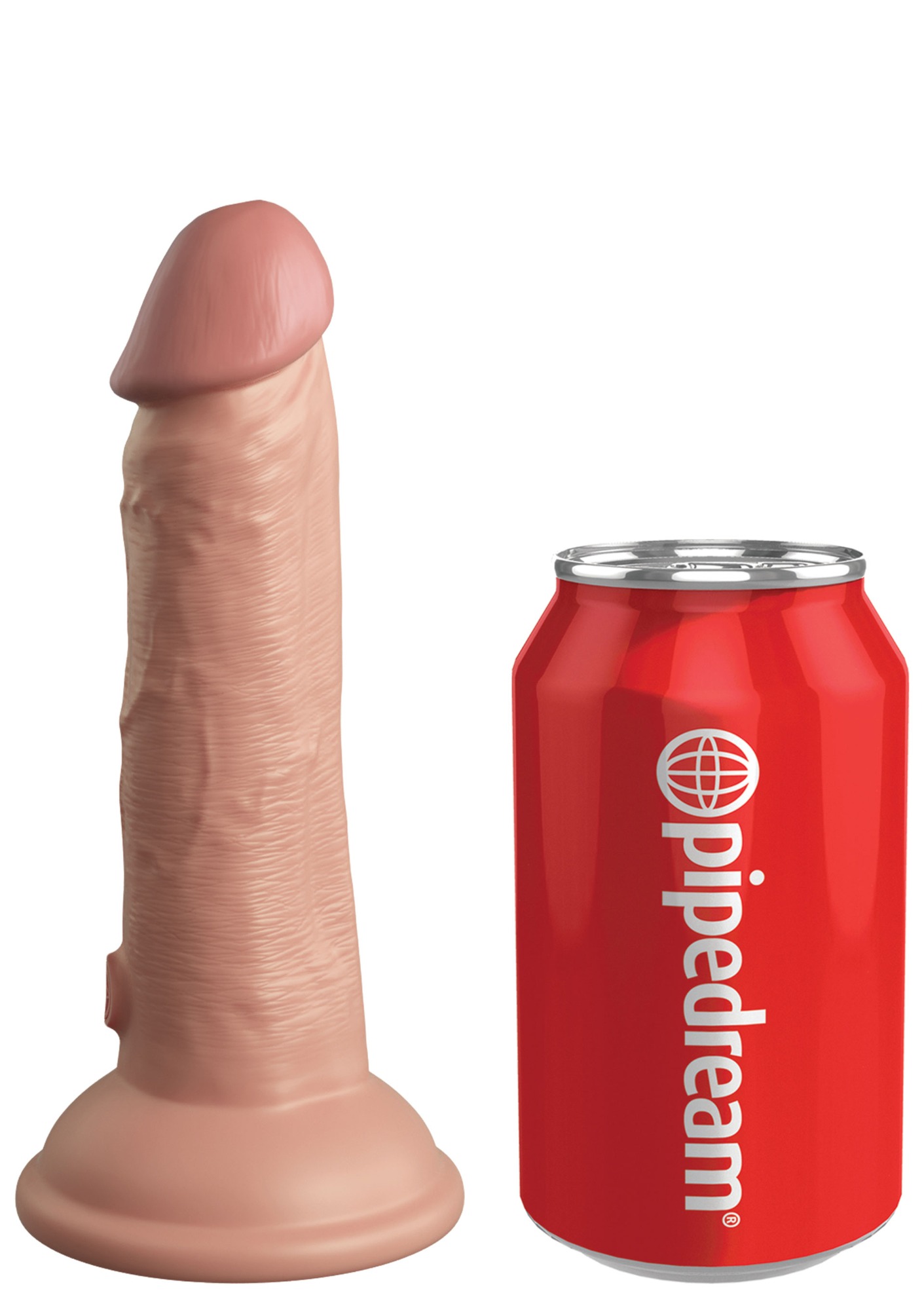 Dildo Realist King Cock Elite Silicon Dubla Densitate Ventuza Puternca Natural 17.8 cm