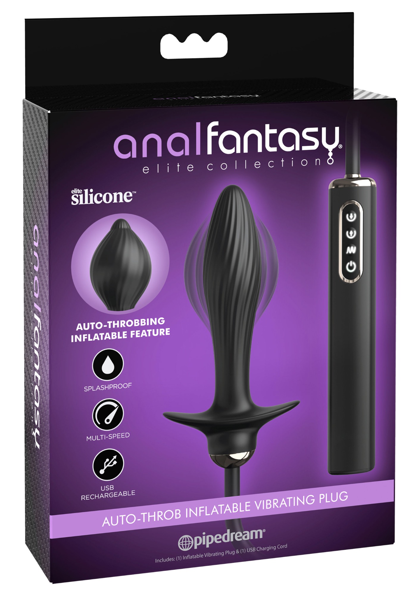 Dop Anal Auto Throb Inflatable Vibrating Anal Fantasy Silicon USB