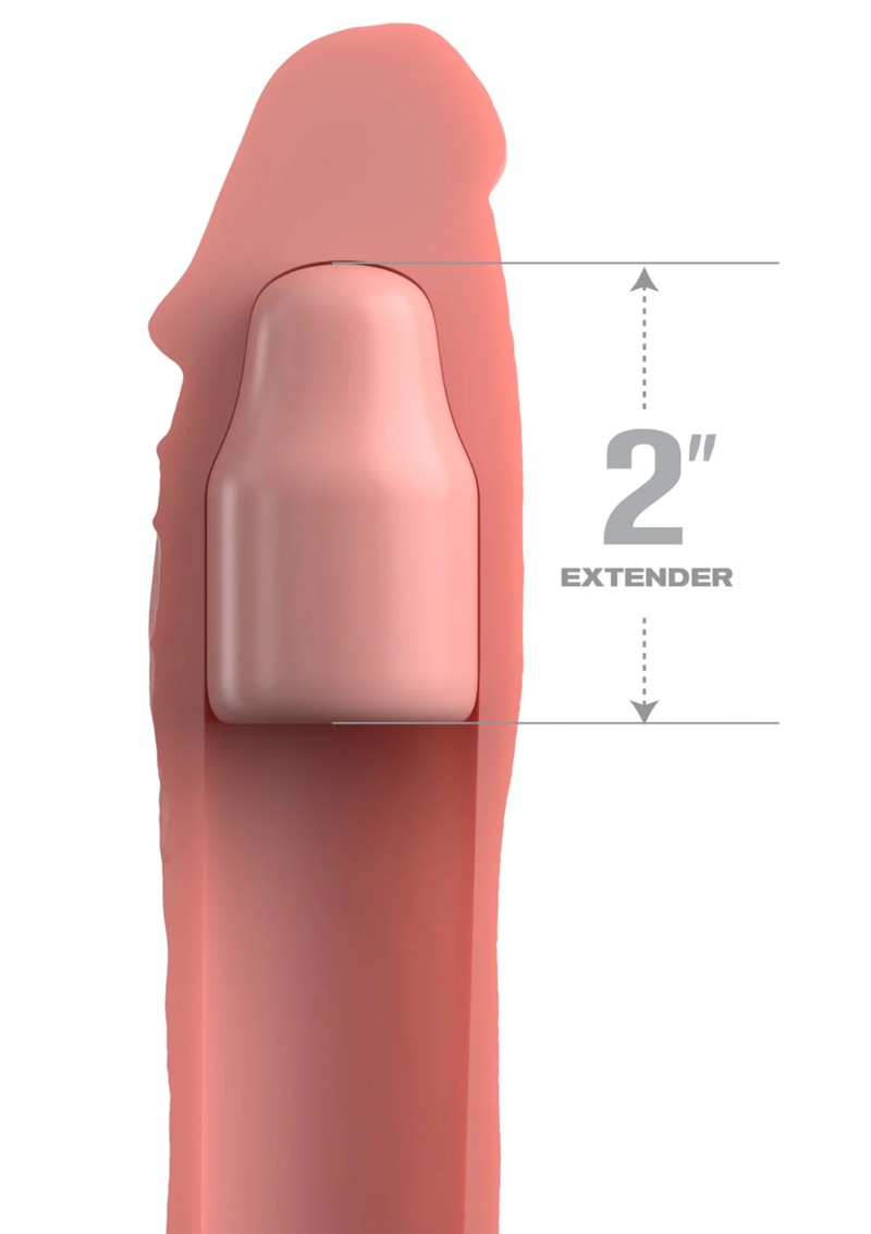 Prelungitor Penis cu Inel Testicule Fantasy X-Tensions Elite, Silicon, Natural, 20.3 cm
