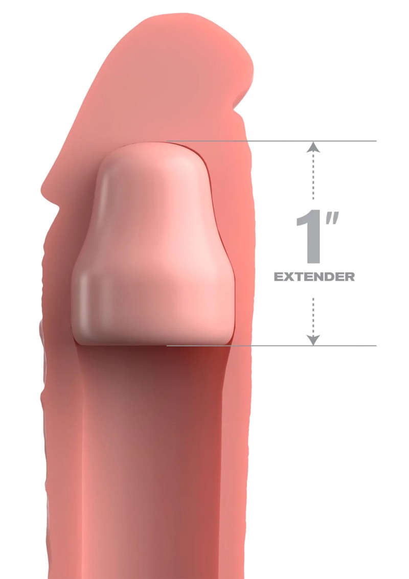 Prelungitor Penis Fantasy X-Tensions Elite, Silicon, Natural, 17.8 cm