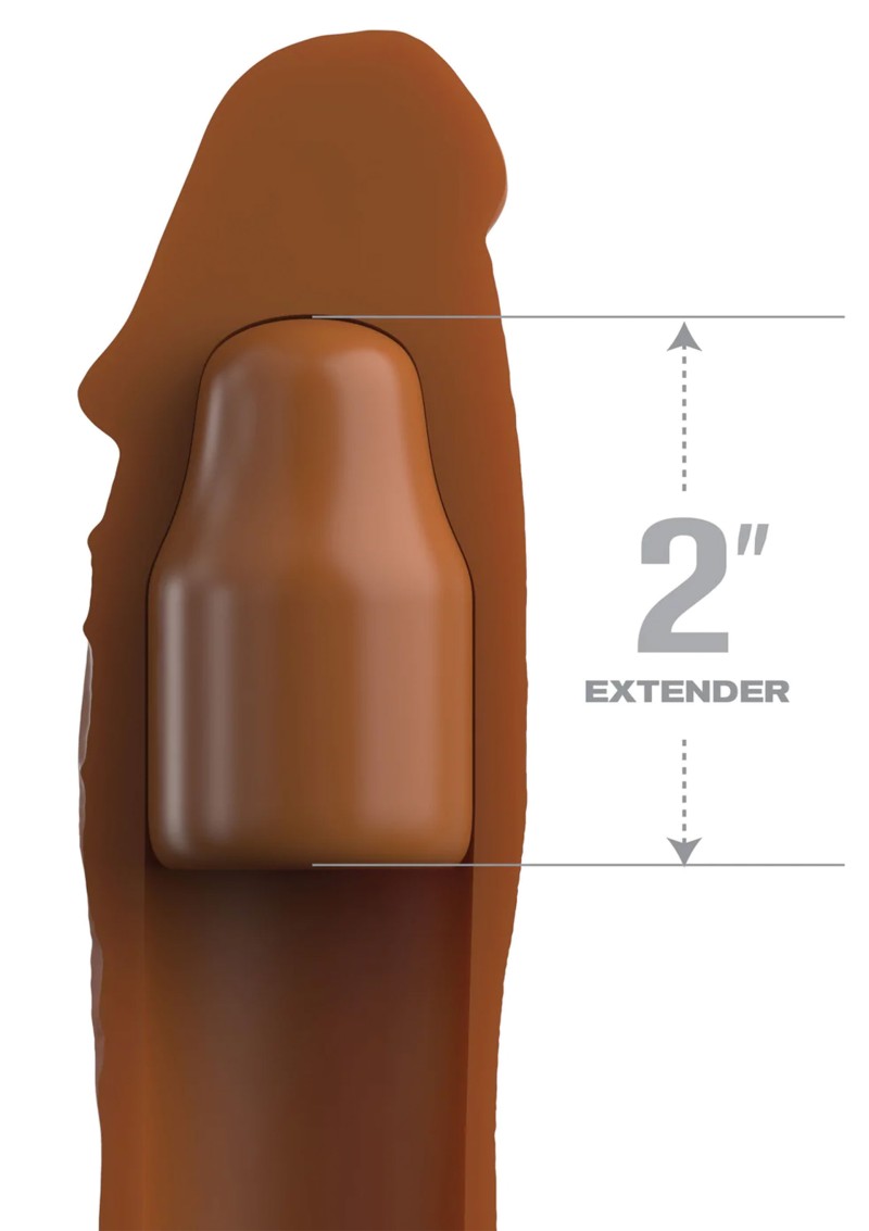 Prelungitor Penis Fantasy X-Tensions Elite, Silicon, Maro, 20.3 cm