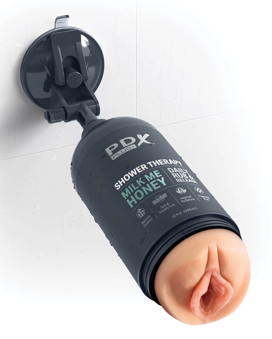 Masturbator Shower Therapy Milk Me Honey, Fanta Flesh, Natural, 20.7 cm