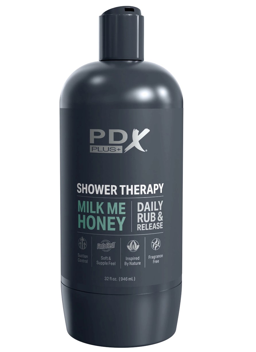 Masturbator Shower Therapy Milk Me Honey, Fanta Flesh, Natural, 20.7 cm