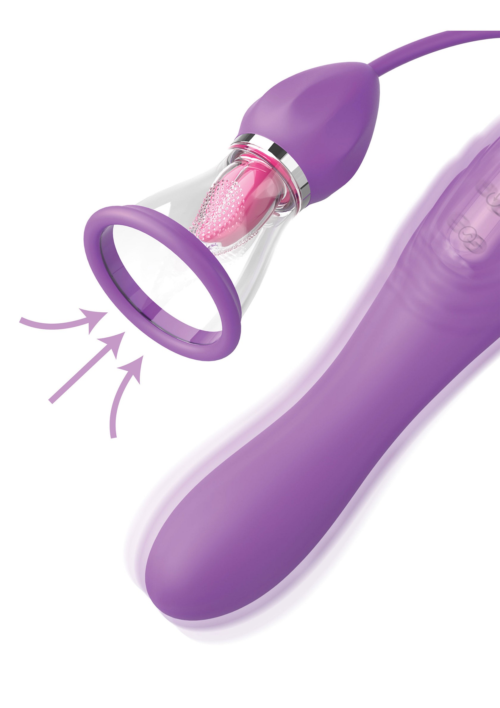 Stimulator Her Ultimate Pleasure Max, Licking&Vibrating&Sucking, Silicon, USB, Mov