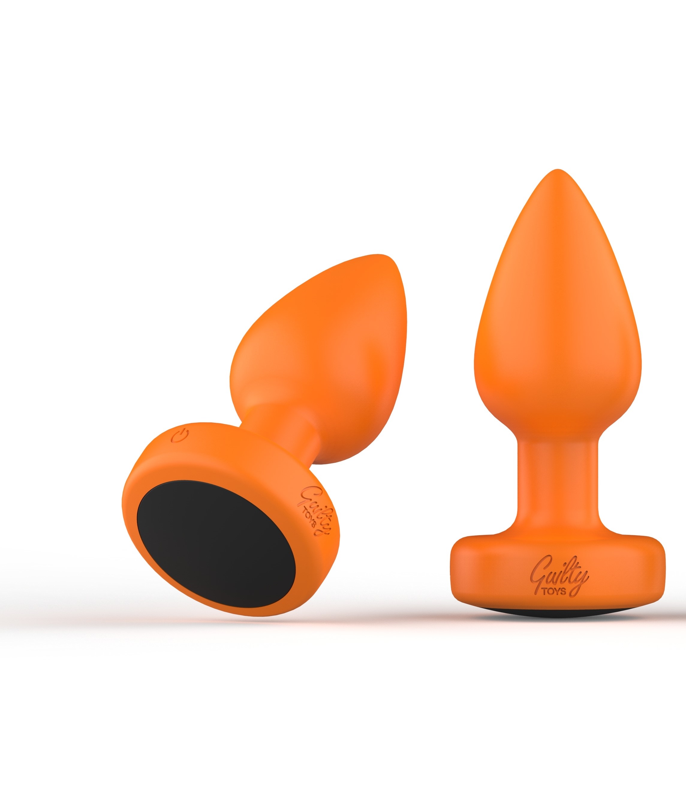 Dop Anal Orion, 7 Moduri Vibratii, 4 Intensitati, Silicon, USB, Remote Control, Portocaliu/Negru, 9.4 cm, Guilty Toys, Cosmic Love