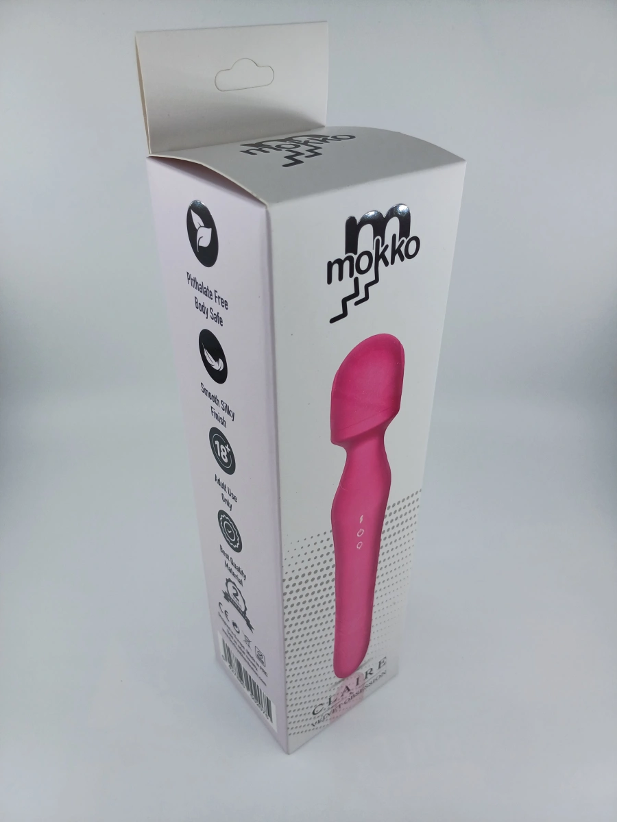 Vibrator Masaj Claire, 2 Motoare, 10 Moduri Vibratii, Heating, Silicon, USB, Roz, 23.7 cm, Mokko Toys, Velvet Obsession