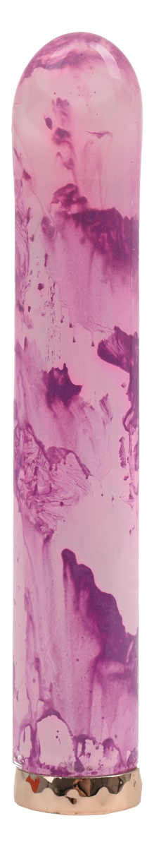 Vibrator Marble Vibe, 10 Moduri Vibratii, Sticla, USB Magnetic, Alb/Roz, 9 cm, Guilty Toys, Glamour