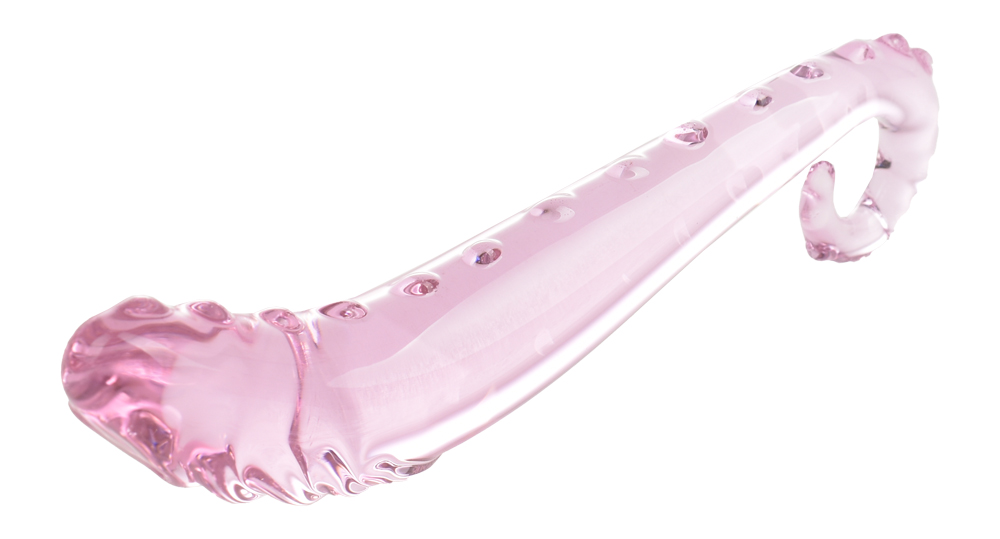 Dildo Tentacle, Sticla Premium, Roz, 16 cm, Passion Labs