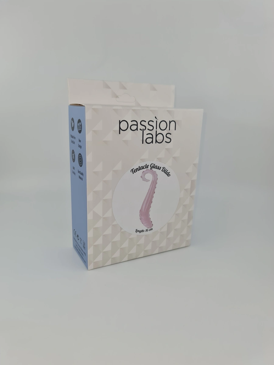 Dildo Tentacle, Sticla Premium, Roz, 16 cm, Passion Labs