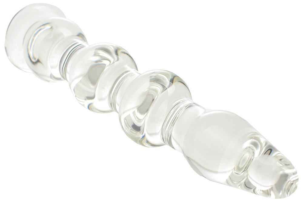 Wave Dildo, Sticla Premium, Transparent, 17.5 cm, Passion Labs, Glass Series