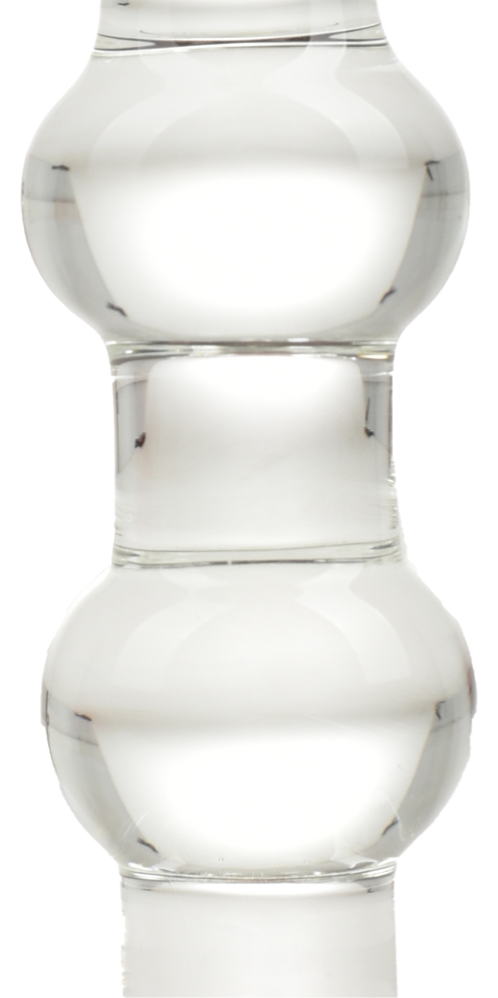 Wave Dildo, Sticla Premium, Transparent, 17.5 cm, Passion Labs, Glass Series