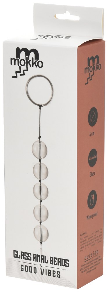 Bile Anale Glass Anal Beads, Sticla Premium, Transparent, Mokko Toys, Good Vibes