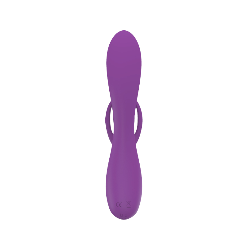 Vibrator Iepuras Dahlia, 10 Moduri Vibratii, Silicon Lichid, USB, Violet, 19.5 cm, Mokko Toys, Velvet Obsession