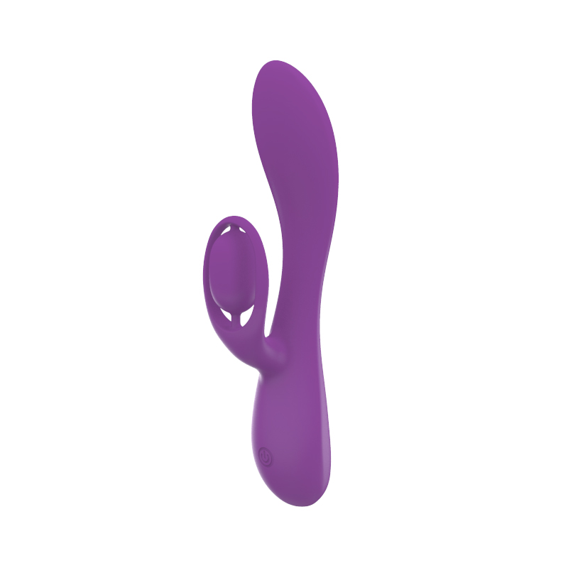 Vibrator Iepuras Dahlia, 10 Moduri Vibratii, Silicon Lichid, USB, Violet, 19.5 cm, Mokko Toys, Velvet Obsession