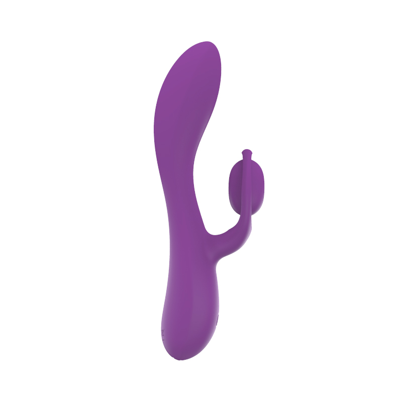Vibrator Iepuras Dahlia, 10 Moduri Vibratii, Silicon Lichid, USB, Violet, 19.5 cm, Mokko Toys, Velvet Obsession
