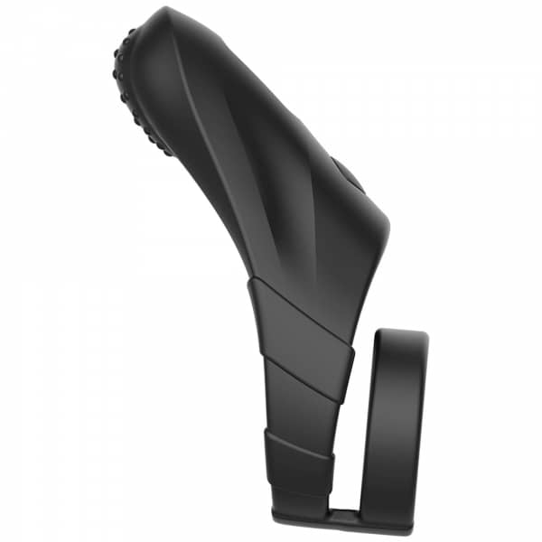 Inel Penis Maxton, 10 Moduri Vibratii, Silicon, USB, Negru, Guilty Toys, Mighty Warrior