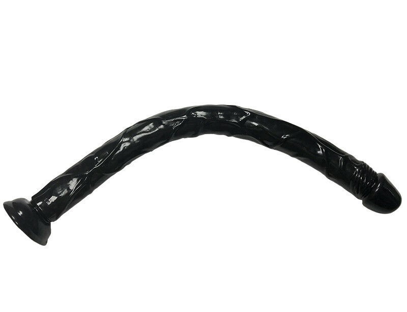 Dildo XXL Fantasy, PVC, Negru, 50 cm