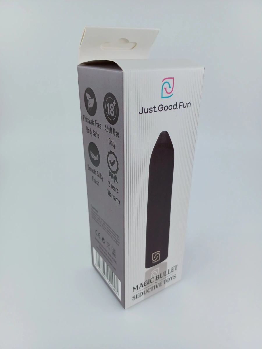 Glont Vibrator Magic Bullet, 10 Moduri Vibratii, ABS, USB Magnetic, Negru, 8.7 cm, JGF Toys