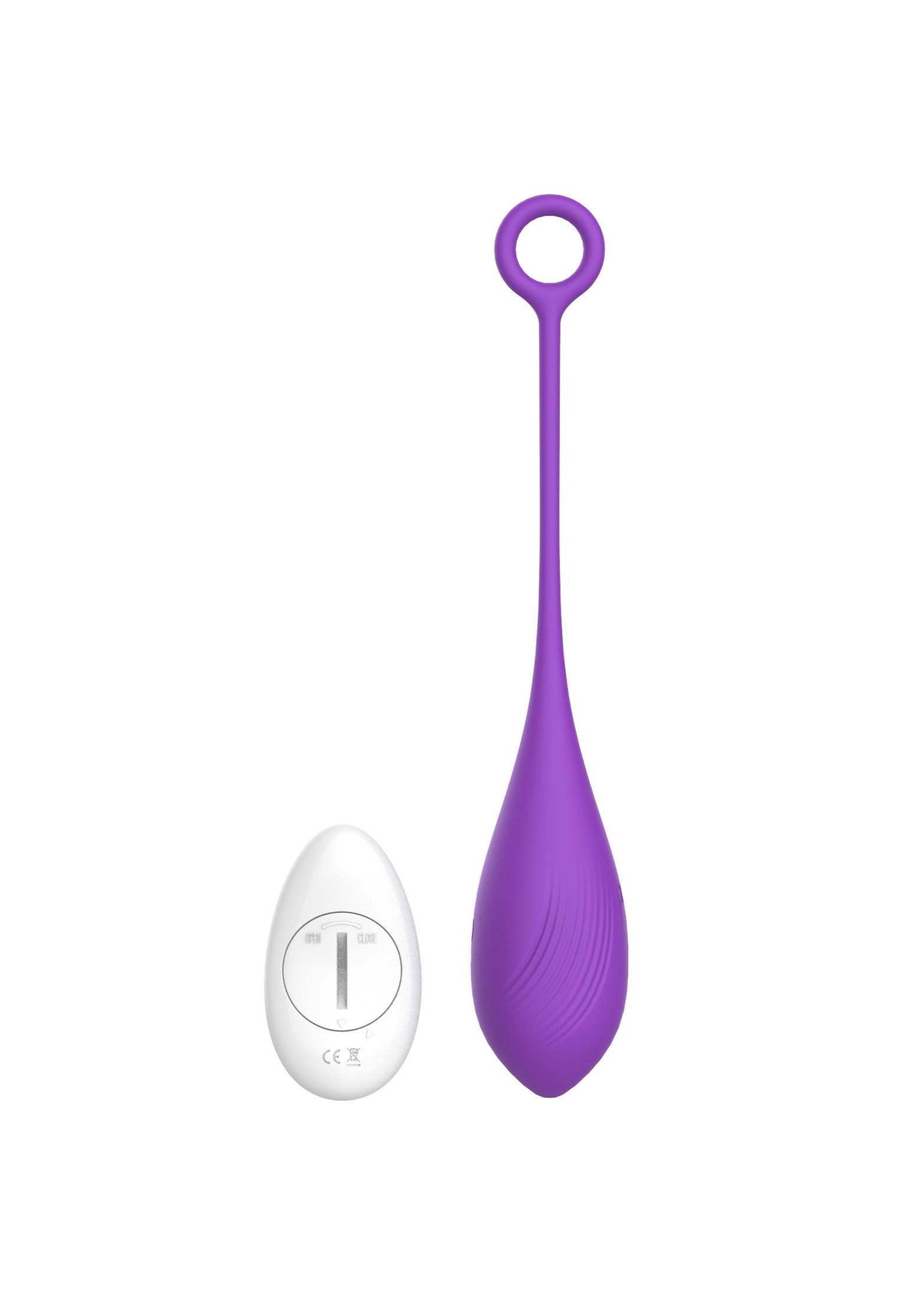 Ou Vibrator Belle Love Egg, 10 Moduri Vibratii, Remote Control, Silicon, USB, Violet, 20.4 cm, Mokko Toys, Velvet Obsession