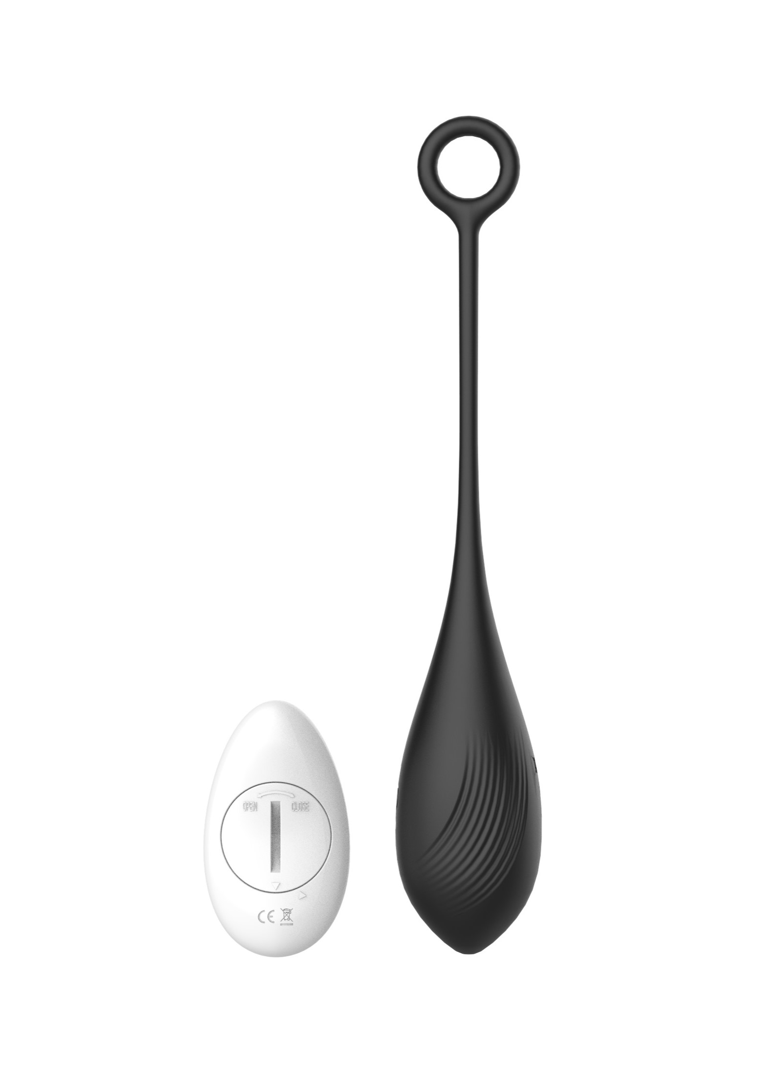 Ou Vibrator Belle Love Egg, 10 Moduri Vibratii, Remote Control, Silicon, USB, Negru, 20.4 cm, Mokko Toys, Velvet Obsession