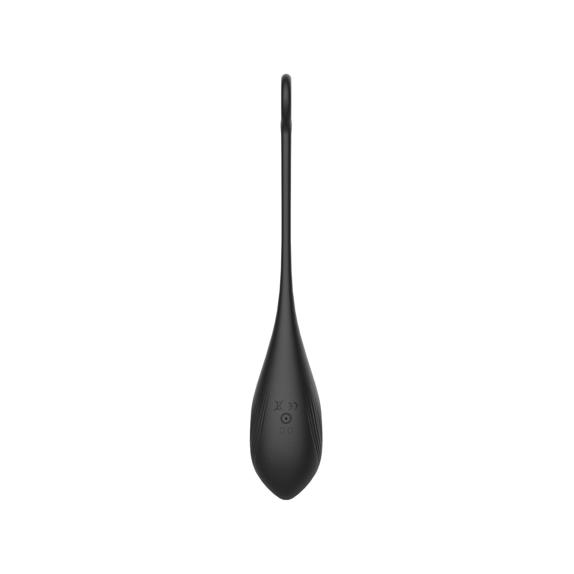 Ou Vibrator Belle Love Egg, 10 Moduri Vibratii, Remote Control, Silicon, USB, Negru, 20.4 cm, Mokko Toys, Velvet Obsession