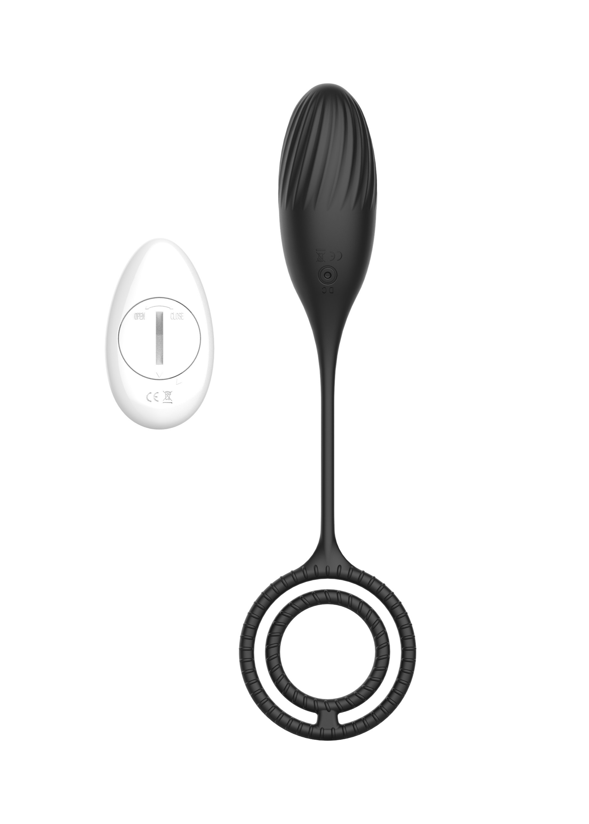 Ou Vibrator Elia Love Egg, 10 Moduri Vibratii, Remote Control, Silicon, USB, Negru, 21.4 cm, Mokko Toys, Velvet Obsession
