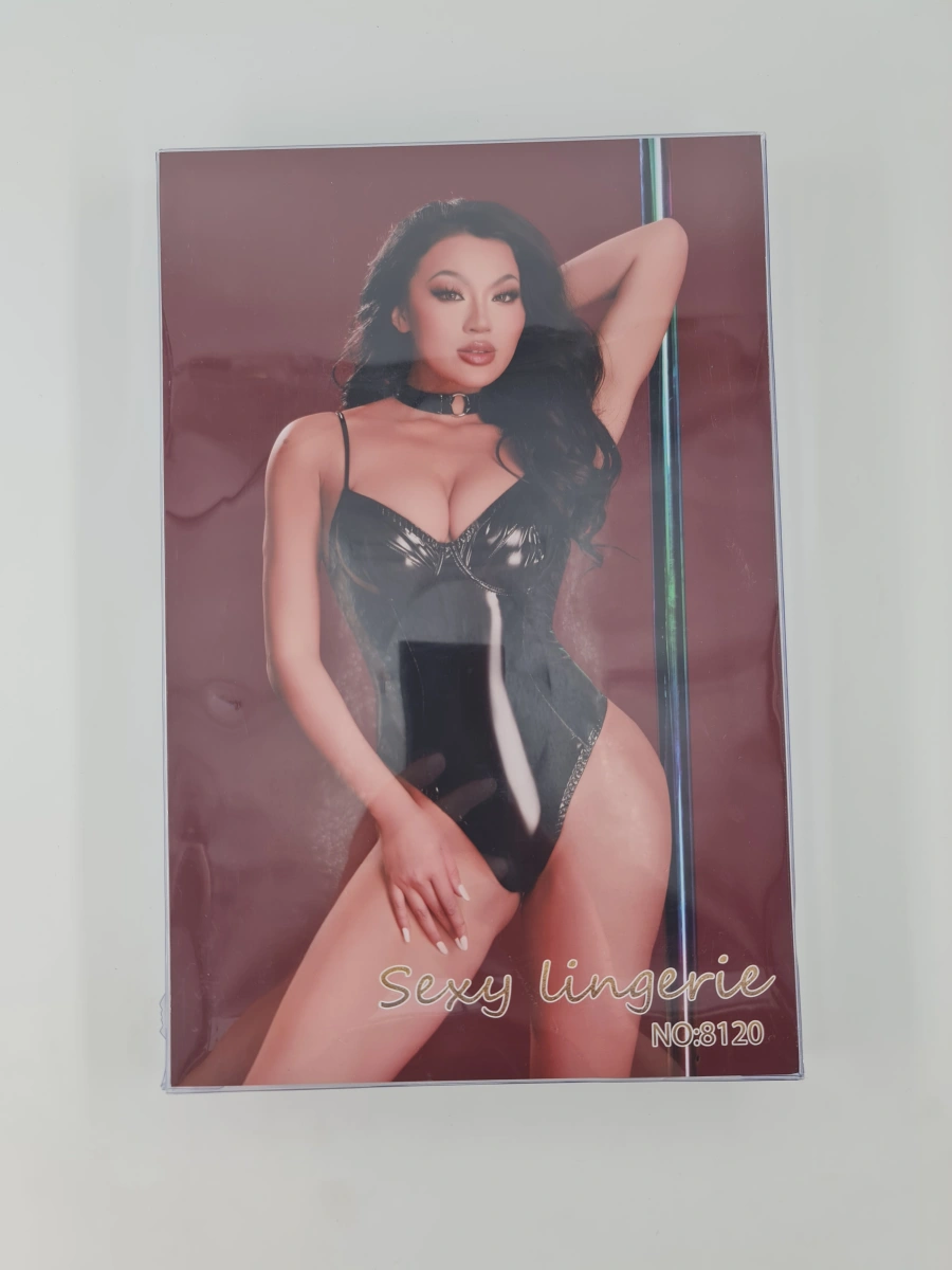 Body Wetlook Kirsten, Negru, S/M