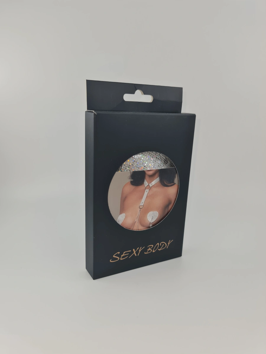 Acoperitoare Sfarcuri Adezive Tassel Play, Argintiu, JGF Lingerie