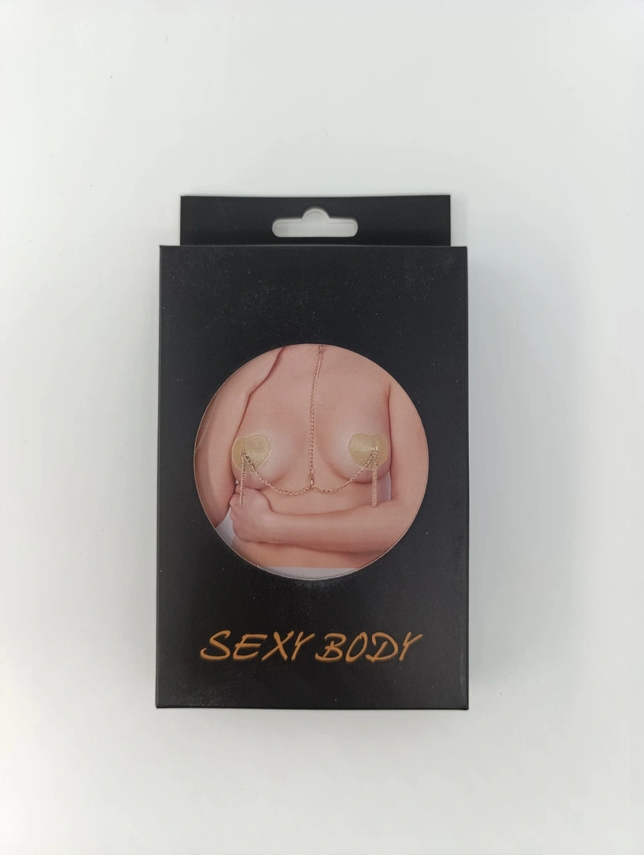 Set Acoperitoare Sfarcuri si Choker Sexy Hearties, Auriu